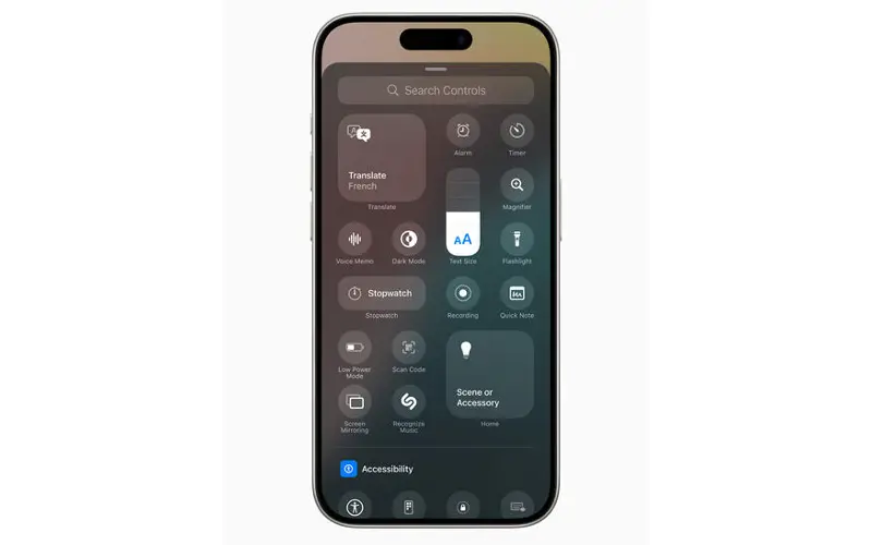 Centro de Control iOS 18