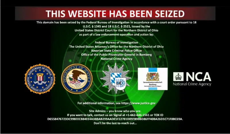 FBI Website Confiscada